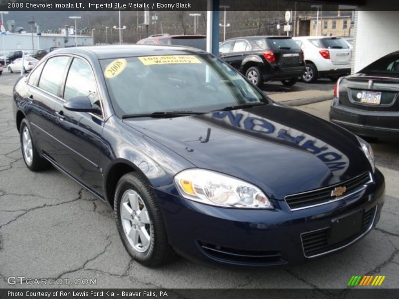 Imperial Blue Metallic / Ebony Black 2008 Chevrolet Impala LT