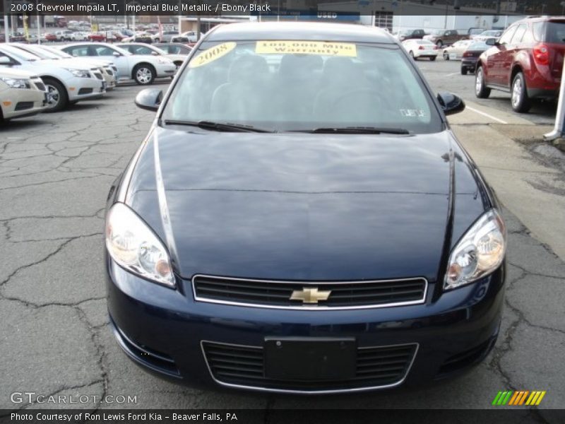 Imperial Blue Metallic / Ebony Black 2008 Chevrolet Impala LT