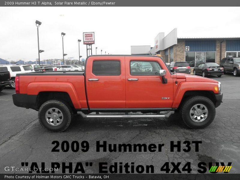 Solar Flare Metallic / Ebony/Pewter 2009 Hummer H3 T Alpha