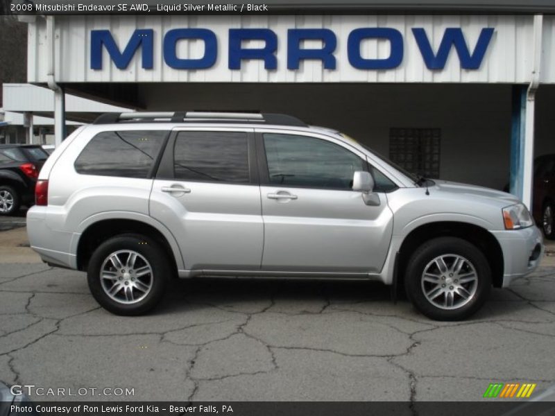 Liquid Silver Metallic / Black 2008 Mitsubishi Endeavor SE AWD