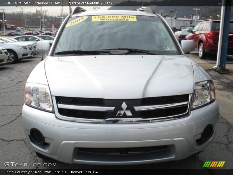 Liquid Silver Metallic / Black 2008 Mitsubishi Endeavor SE AWD
