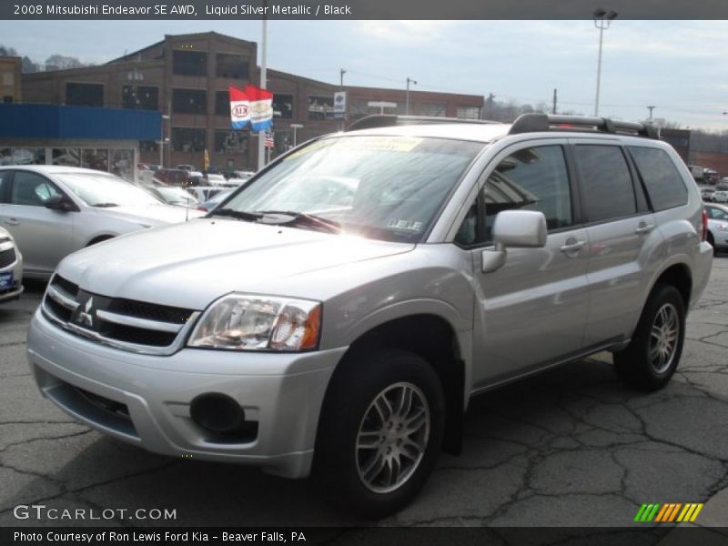 Liquid Silver Metallic / Black 2008 Mitsubishi Endeavor SE AWD