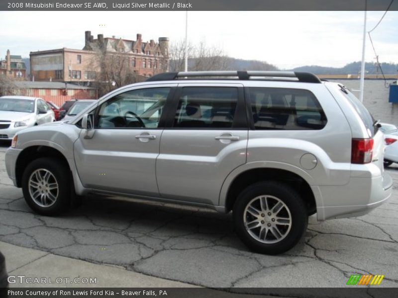 Liquid Silver Metallic / Black 2008 Mitsubishi Endeavor SE AWD