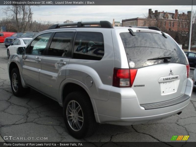 Liquid Silver Metallic / Black 2008 Mitsubishi Endeavor SE AWD