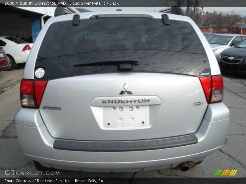 Liquid Silver Metallic / Black 2008 Mitsubishi Endeavor SE AWD