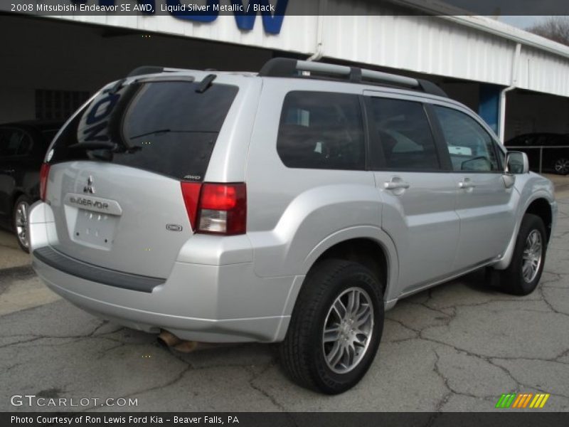 Liquid Silver Metallic / Black 2008 Mitsubishi Endeavor SE AWD