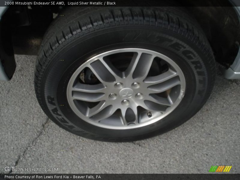 Liquid Silver Metallic / Black 2008 Mitsubishi Endeavor SE AWD
