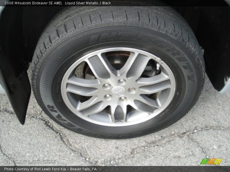 Liquid Silver Metallic / Black 2008 Mitsubishi Endeavor SE AWD