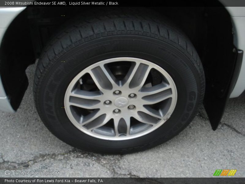 Liquid Silver Metallic / Black 2008 Mitsubishi Endeavor SE AWD