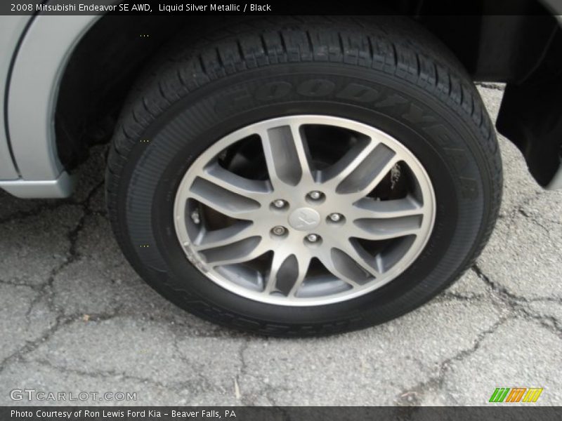 Liquid Silver Metallic / Black 2008 Mitsubishi Endeavor SE AWD