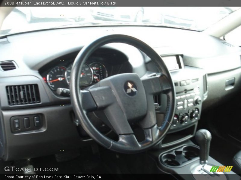 Liquid Silver Metallic / Black 2008 Mitsubishi Endeavor SE AWD