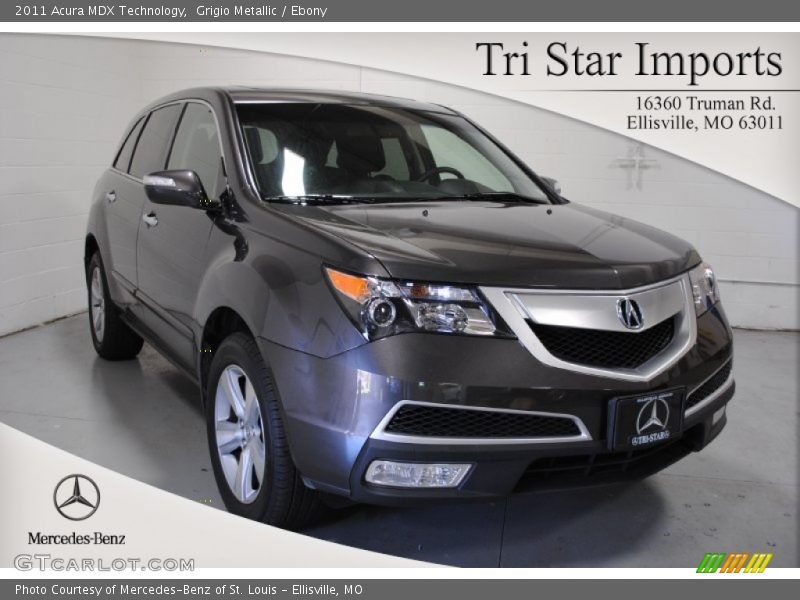 Grigio Metallic / Ebony 2011 Acura MDX Technology