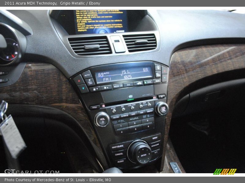 Grigio Metallic / Ebony 2011 Acura MDX Technology