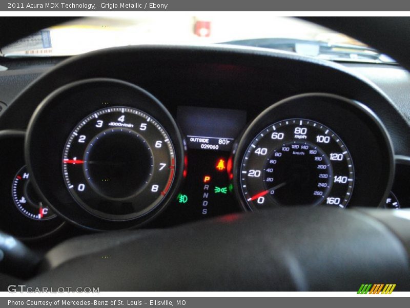 Grigio Metallic / Ebony 2011 Acura MDX Technology