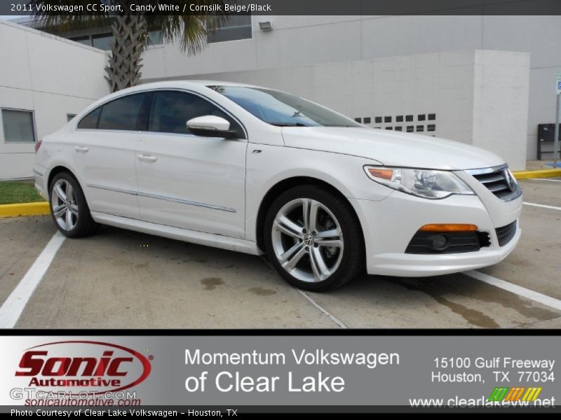 Candy White / Cornsilk Beige/Black 2011 Volkswagen CC Sport
