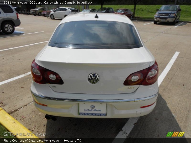 Candy White / Cornsilk Beige/Black 2011 Volkswagen CC Sport