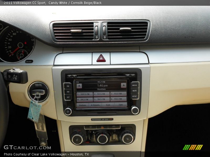 Candy White / Cornsilk Beige/Black 2011 Volkswagen CC Sport