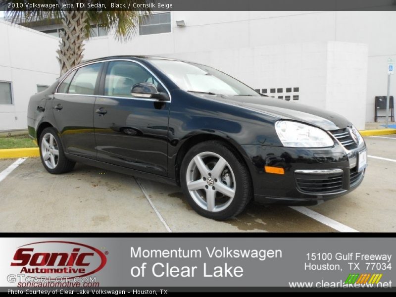 Black / Cornsilk Beige 2010 Volkswagen Jetta TDI Sedan