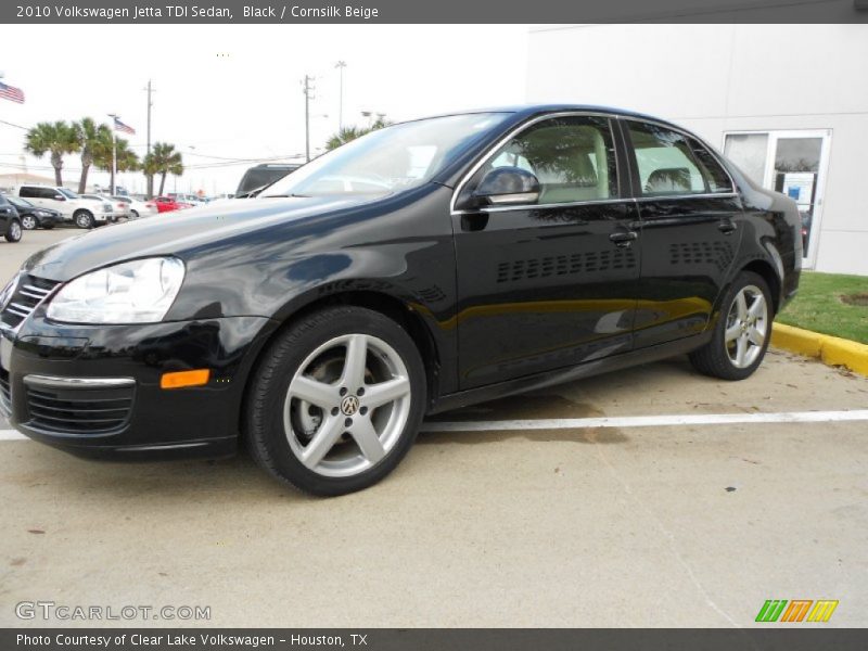 Black / Cornsilk Beige 2010 Volkswagen Jetta TDI Sedan