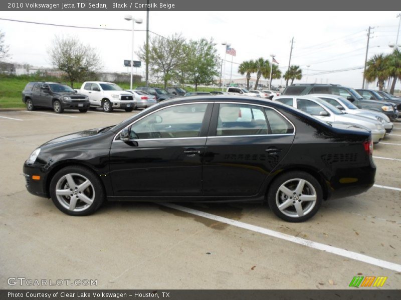 Black / Cornsilk Beige 2010 Volkswagen Jetta TDI Sedan