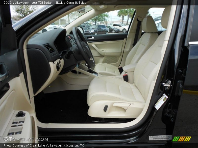 Black / Cornsilk Beige 2010 Volkswagen Jetta TDI Sedan