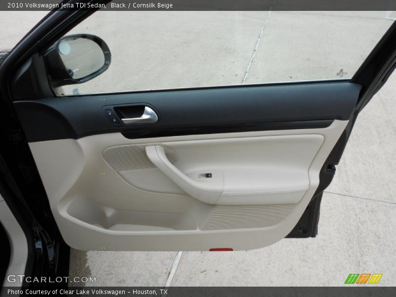 Black / Cornsilk Beige 2010 Volkswagen Jetta TDI Sedan