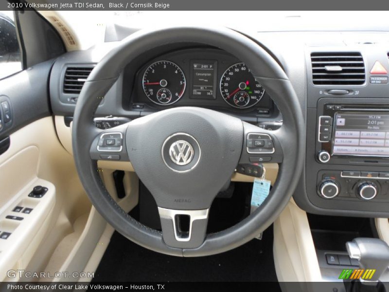 Black / Cornsilk Beige 2010 Volkswagen Jetta TDI Sedan