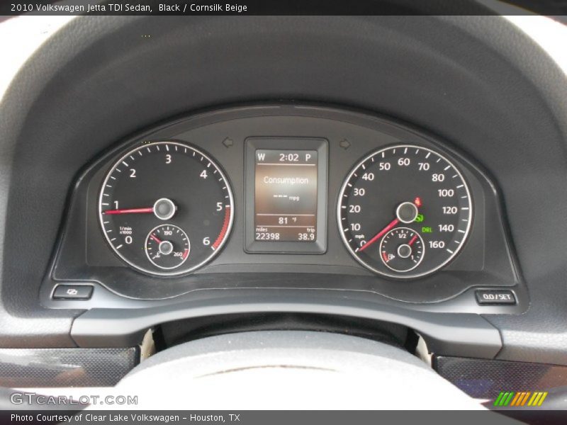 Black / Cornsilk Beige 2010 Volkswagen Jetta TDI Sedan