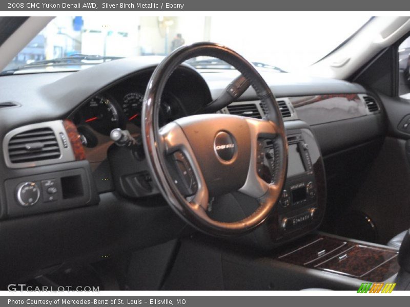 Silver Birch Metallic / Ebony 2008 GMC Yukon Denali AWD