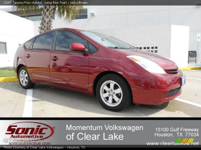Salsa Red Pearl / Ivory/Brown 2005 Toyota Prius Hybrid