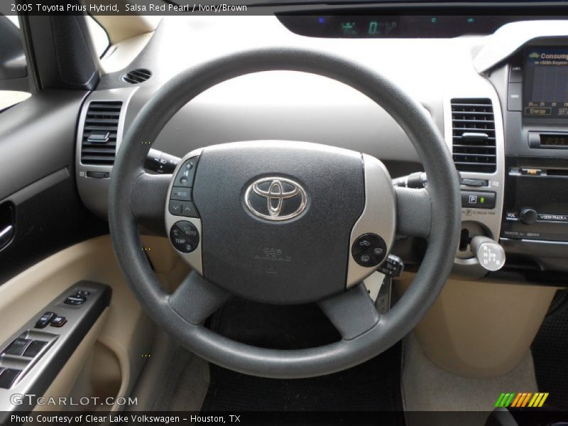 Salsa Red Pearl / Ivory/Brown 2005 Toyota Prius Hybrid