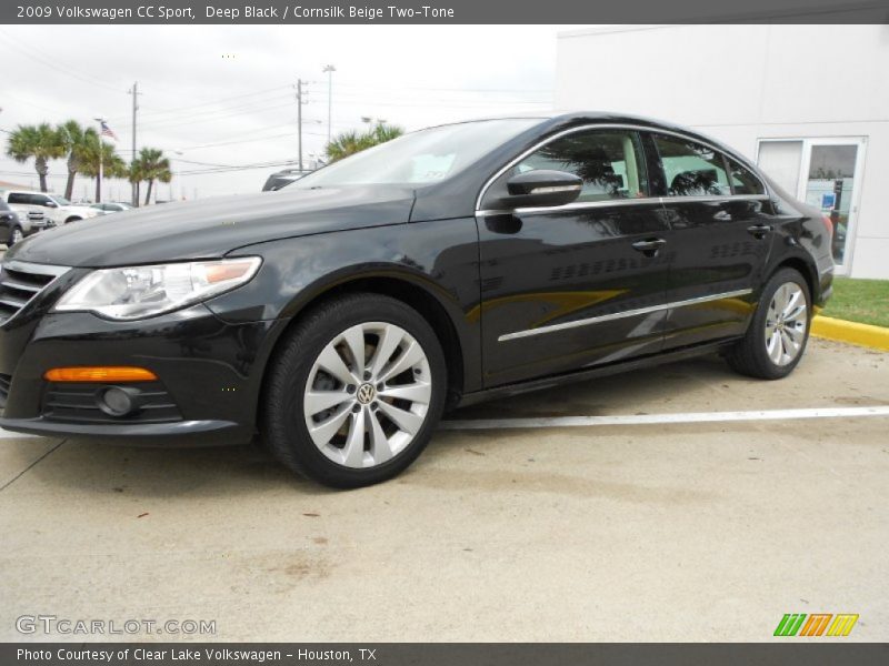 Deep Black / Cornsilk Beige Two-Tone 2009 Volkswagen CC Sport