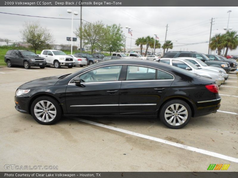 Deep Black / Cornsilk Beige Two-Tone 2009 Volkswagen CC Sport
