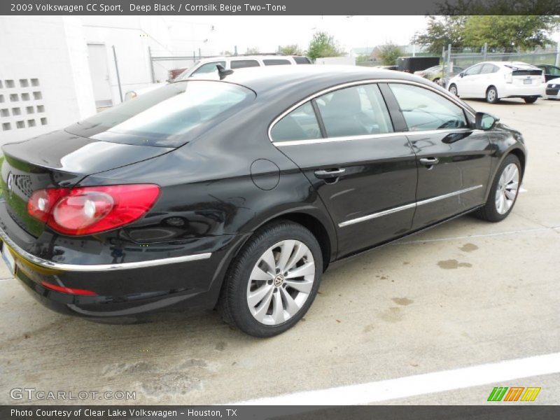 Deep Black / Cornsilk Beige Two-Tone 2009 Volkswagen CC Sport