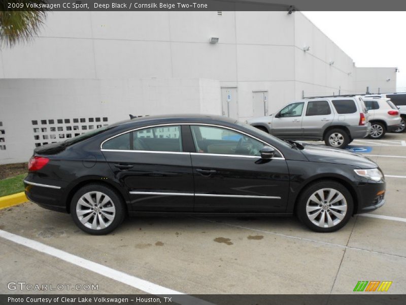 Deep Black / Cornsilk Beige Two-Tone 2009 Volkswagen CC Sport