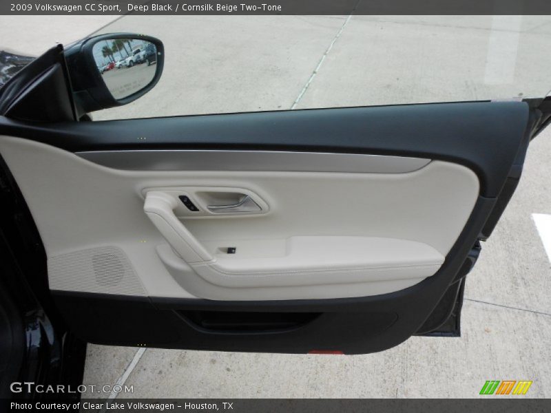 Deep Black / Cornsilk Beige Two-Tone 2009 Volkswagen CC Sport