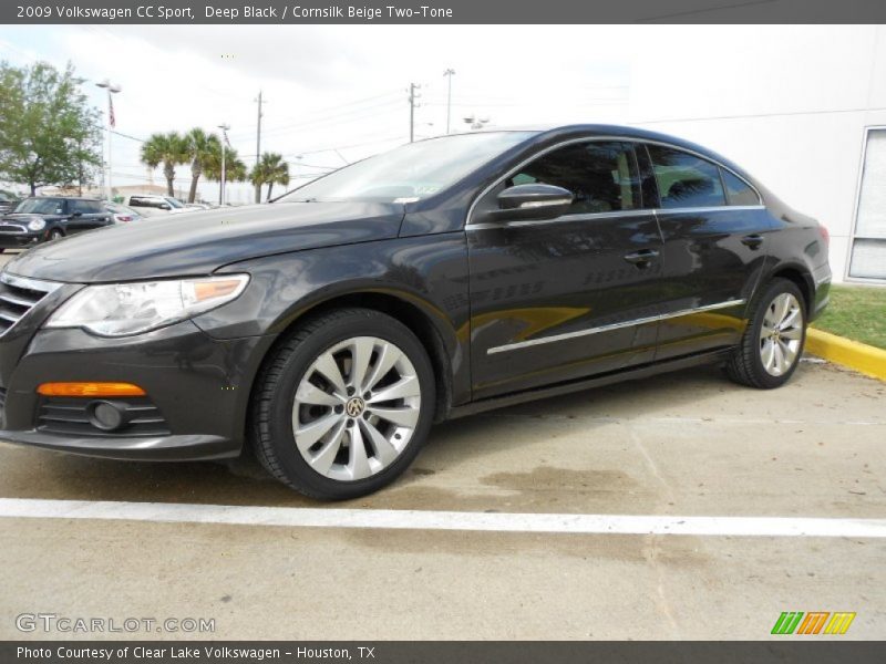 Deep Black / Cornsilk Beige Two-Tone 2009 Volkswagen CC Sport