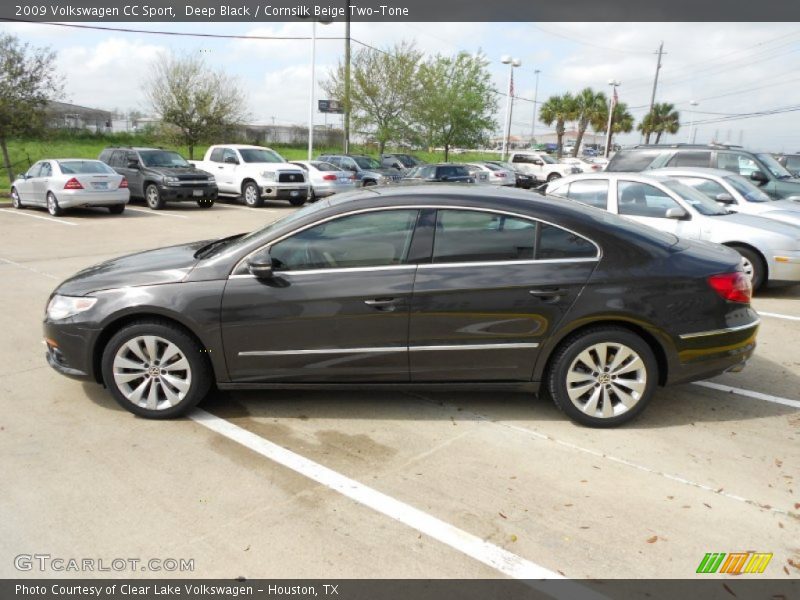 Deep Black / Cornsilk Beige Two-Tone 2009 Volkswagen CC Sport