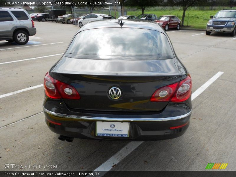 Deep Black / Cornsilk Beige Two-Tone 2009 Volkswagen CC Sport