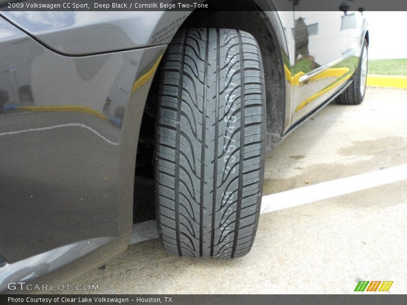 Deep Black / Cornsilk Beige Two-Tone 2009 Volkswagen CC Sport