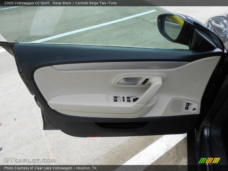 Deep Black / Cornsilk Beige Two-Tone 2009 Volkswagen CC Sport