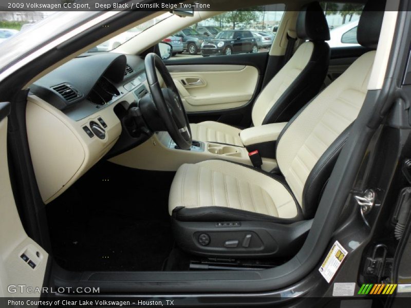 Deep Black / Cornsilk Beige Two-Tone 2009 Volkswagen CC Sport