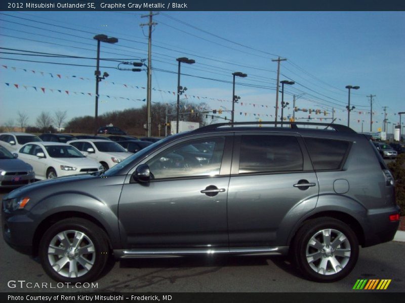 Graphite Gray Metallic / Black 2012 Mitsubishi Outlander SE