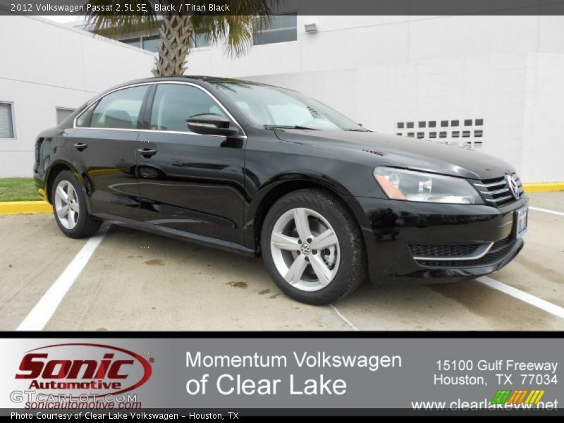 Black / Titan Black 2012 Volkswagen Passat 2.5L SE