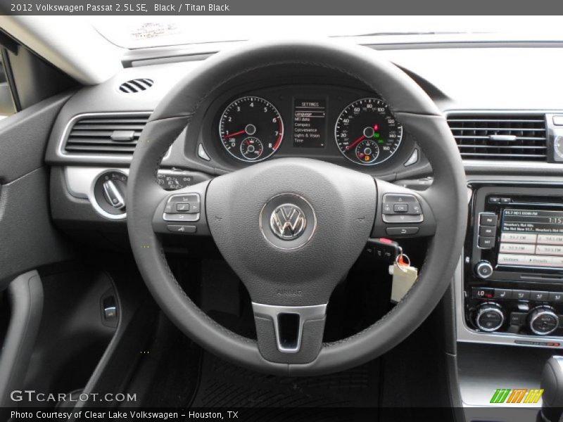 Black / Titan Black 2012 Volkswagen Passat 2.5L SE