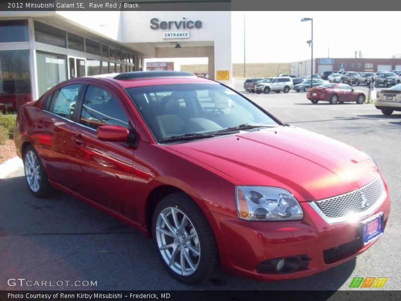 Rave Red / Black 2012 Mitsubishi Galant SE