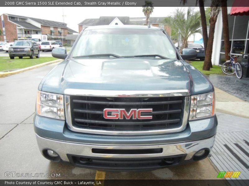 Stealth Gray Metallic / Ebony 2008 GMC Sierra 1500 SLE Extended Cab