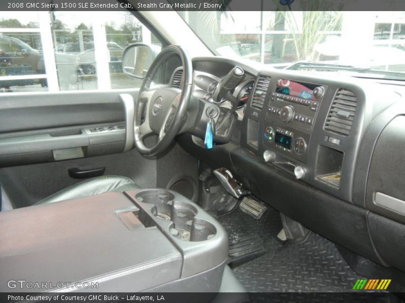 Stealth Gray Metallic / Ebony 2008 GMC Sierra 1500 SLE Extended Cab