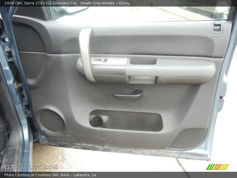Stealth Gray Metallic / Ebony 2008 GMC Sierra 1500 SLE Extended Cab