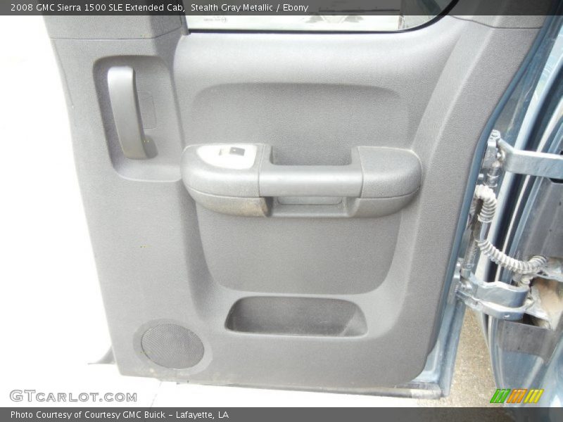 Stealth Gray Metallic / Ebony 2008 GMC Sierra 1500 SLE Extended Cab